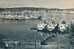 Bilde av Hvalbåter i opplag ved Stub